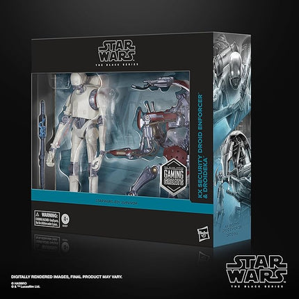 STAR WARS The Black Series KX Security Droid Enforcer & Droideka, Jedi: Survivor Gaming Greats Collectible 6 Inch Action Figure 2-Pack (Amazon Exclusive)