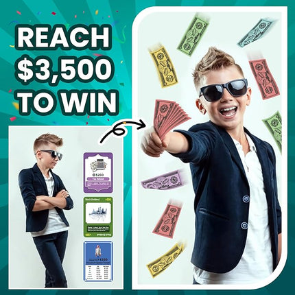 Paycheck to Billionaire: Master Financial Freedom - Smart Investing & Cost Management Board Game - Ideal for Game Night, Educational Play - Perfect for Boys and Girls Ages 8+, Adults and Family