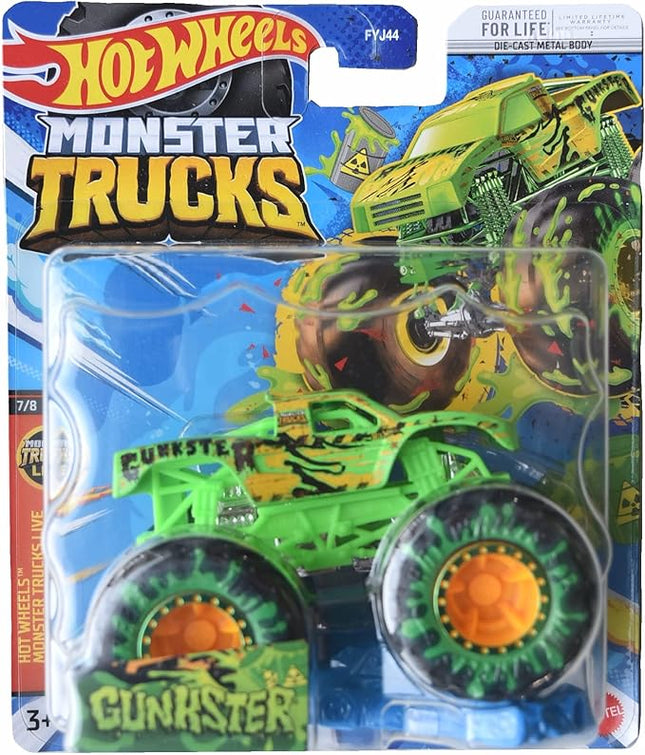 Hot Wheels Monster Trucks Gunkster, Connect and Crash 2023