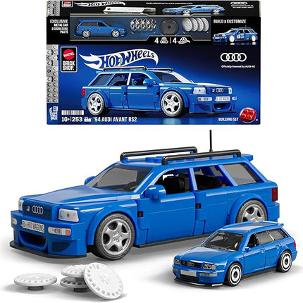 Mattel Brick Shop Hot Wheels Audi Avant RS2 Building Toy Kit 253 pc for Collectors