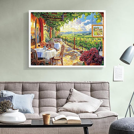 Jigsaw Puzzles 500 Pieces for Adults Natural Wine Estate, 500 Piece Vineyard 500 Piece Puzzles for Adults and Children, Family Activity Game, Puzzle Great Gift for Family and Friends 20.5 * 15 Inch