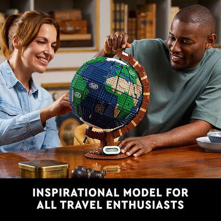 LEGO Ideas The Globe Building Set, Build and Display Model for Adults, Home Decor Gift for People with a Passion for Travel, Geography and Arts, 21332