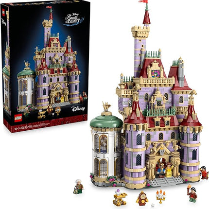 LEGO Disney Princess Beauty and The Beast Castle Building Set - Room Decor for Women & Men, Ages 18+ - Model Building Kit for Adults - Book Shelf Display - Gift for Christmas - 43263