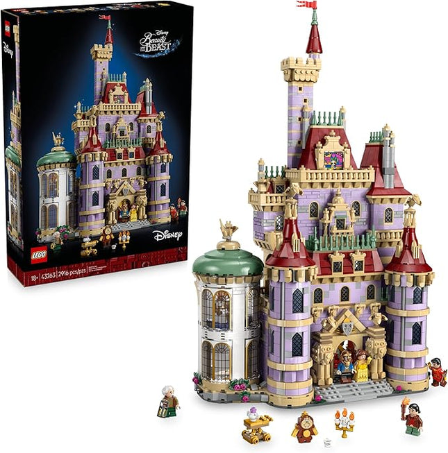 LEGO Disney Princess Beauty and The Beast Castle Building Set - Room Decor for Women & Men, Ages 18+ - Model Building Kit for Adults - Book Shelf Display - Gift for Christmas - 43263
