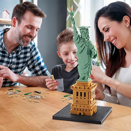 Exquisite Big Architecture Lady Liberty Statue Micro Building Blocks Set - 2810 PCS | Challenging Engaging | Highly Detailed Replica | Suitable for Kids & Adults | Great Gift