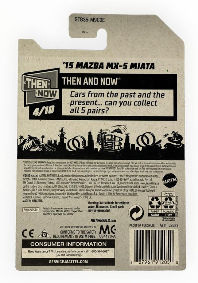 Hot Wheels '15 Mazda MX 5 Miata, [red] 129/250 Then and Now 4/10