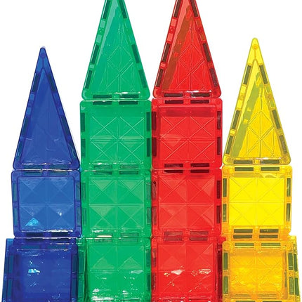 CreateOn Crayola Mini Magnetic PIP-Tiles, Bold Colors - Building Set for Kids, Magnetic Building Toys for Kids, STEM Travel Toys for Boys and Girls Ages 3+, 24-Piece Set (Bold)