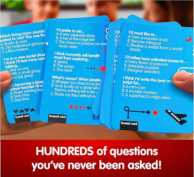SUSSED The Wacky ‘What Would You Do’ Card Game - Social Fun for Teens, Boys, Girls for Kids Ages 10+ & Adults - Blue Pack