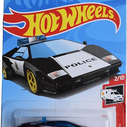 Hot Wheels Lamborghini Countach Police Car, Rescue 2/10