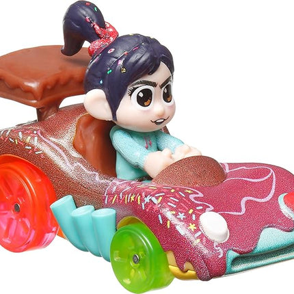 Hot Wheels Disney Pixar RacerVerse 4-Pack of 1:64 Scale Die-Cast Cars with Character Drivers, Optimized for Track Racing