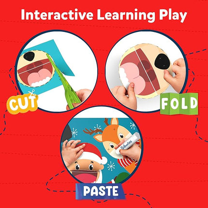 Skillmatics Scissor Skills Activity Book - Snip Snip, 25 Fun Cutting & Creative Activities for Preschoolers, 2 Child-Safe Scissors, Fine Motor Skills, Felt Craft Kit, Gifts for Kids Ages 3, 4, 5, 6, 7