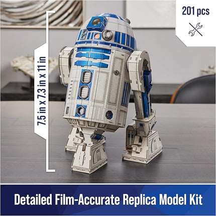 4D Build Star Wars R2-D2 Cardstock 3D Model Kit, Star Wars Gifts, Toys Desk Décor for Fans & Collectors, 201 Pieces, 3D Puzzles, Gift Ideas for Ages 12 & Up