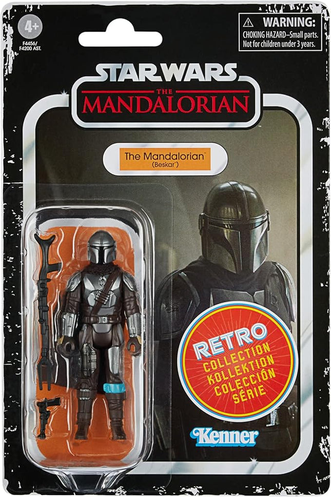 STAR WARS Retro Collection The Mandalorian (Beskar) Toy 3.75-Inch-Scale The Mandalorian Collectible Action Figure, Accessories