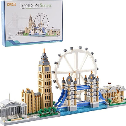 Micro Building Blocks Set Architecture London Skyline Collection Building Set Model Kit London Bridge Gift for Adults and Kids Ages of 14+ 3430 Pieces