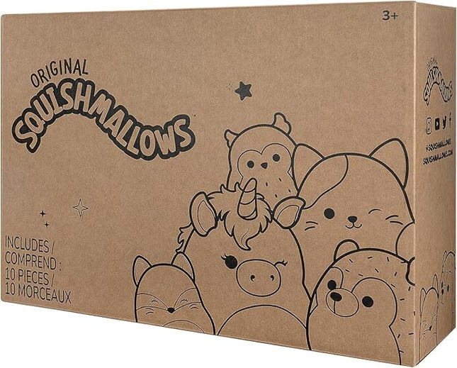 Squishmallows Original 5-Inch Plush 10-Pack - Gigi Tabby Cat, Dolan Dino, Brina Bigfoot, Maui Pineapple, Amal Moth, and More - Ultrasoft Official Jazwares Plush