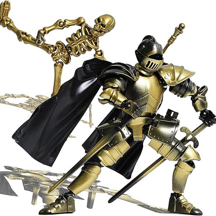 T13 Action Figure Set Titan 13 Medieval Knight Articulated Skeleton Figure Movable Dummy Robot Desktop Table Decoration