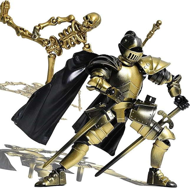 T13 Action Figure Set Titan 13 Medieval Knight Articulated Skeleton Figure Movable Dummy Robot Desktop Table Decoration