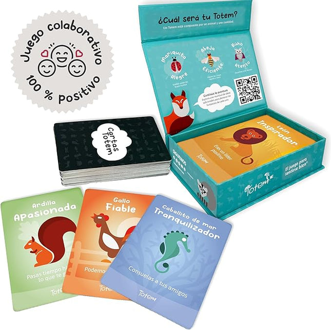 Totem Español Junior Juego para Niños – Juego de Cartas Educativo y Divertido para 5 Años+, Fomenta Autoestima y Empatía, Actividades para la Escuela y la Familia (Junior Edition - Spanish Box)