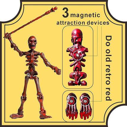 T13 Action Figure Set Full Body Articulated Medieval Knight Skeleton Figure Titan 13 Movable Dummy for Kids & Adults