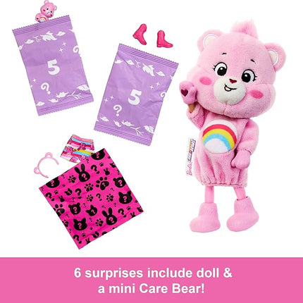 Barbie Cutie Reveal Chelsea Doll & Accessories, Care Bears Series, Small Doll with Costume & 6 Surprises (Styles May Vary)