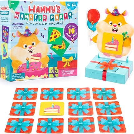 Educational Insights Hammy's Hamster Party - Memory Games for Kids, Matching Picture Card Sets, Toddler Shape & Color Recognition and Concentraction Practice, Fun Family Game Night for Ages 3+