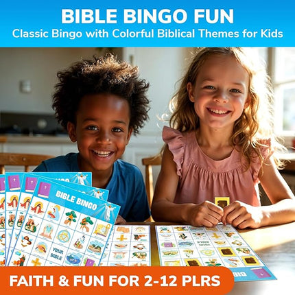 QUOKKA Noah's Ark and Bible Bingo for Kids - 2 Bible Games Set in 1 Box – Kids Bingo & Noah’s Ark Memory Board Game – Faith-Based Christian Toys for Sunday School, Homeschool, Family Game Night