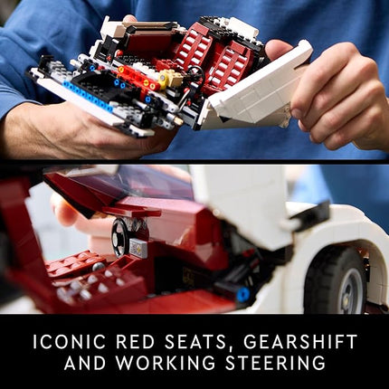 LEGO Icons Lamborghini Countach 5000 Quattrovalvole Model Car Kit - Collectible Building Set for Adults, Ages 18+ - Detailed Lamborghini Car Kit with Scissor Doors, V12 Engine, and More - 10337