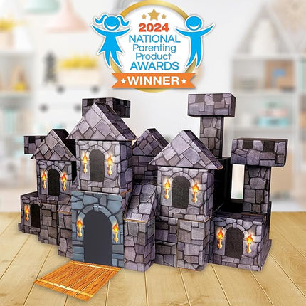 National Geographic Jumbo Cardboard Building Blocks – 45-Pc. Extra-Thick Cardboard Bricks for Kids, Build a Castle Play House, Indoor Playhouse, Large Building Blocks, Kids Giant Blocks