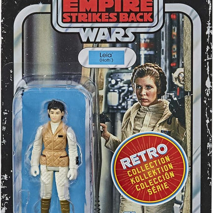 Star Wars Retro Collection Princess Leia Organa (Hoth) Toy 3.75-inch Scale The Empire Strikes Back Figure, Kids Ages 4 and Up