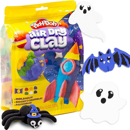 Play-Doh Brand Air Dry Clay, 6 Vibrant Clay Colors, Soft & Ultra Light Modeling Clay for Kids, Moldable, Paintable, Crumble-Free
