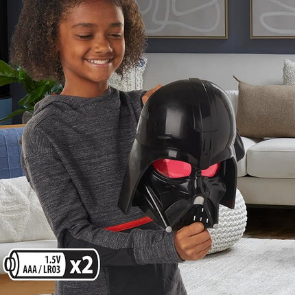 STAR WARS Darth Vader Electronic Mask with Phrases & Sound Effects, Costume for Kids, Toys for 5 Year Old Boys and Girls