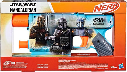 Nerf Star Wars The Mandalorian Dart Blaster, 12 Elite Darts, Internal Clip, Toy Foam Blasters for 8 Year Old Boys & Girls & Up