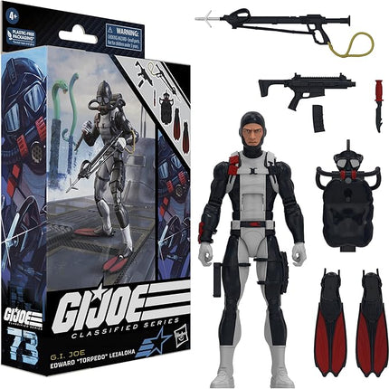 G.I. Joe Classified Series Edward “Torpedo” Leialoha,Collectible Action Figures,73,6 inch Action Figures for Boys & Girls, with 6 Accessories