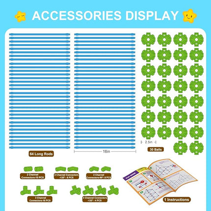 SpringFlower Fort Building Kit for Kids,STEM Construction Toys, Educational Gift for 3 4 5 6 7 8 9 10 11 12 Years Old Boys and Girls,Ultimate Creative Set for Indoor & Outdoors Activity,140 Pcs,Green