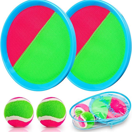 Ayeboovi Toss and Catch Paddle Ball Game Outdoor Beach Pool Sand Toys Outside Lawn Yard Games for 3 4 5 6 7 8 9 10 11 12 Year Olds Girls Boys Toys Birthday Gift (2 Paddles 2 Balls)