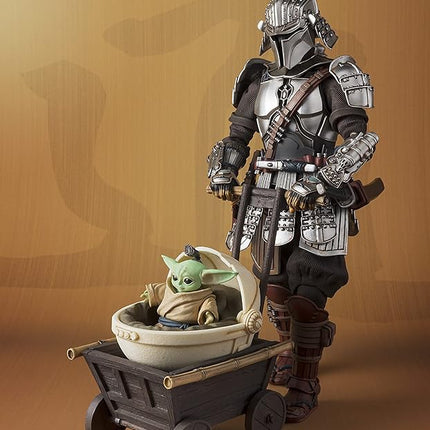 TAMASHII NATIONS - Star Wars: The Mandalorian - Ronin Mandalorian & Grougu (Beskar Armor), Bandai Spirits MEISHO Movie Realization Action Figure