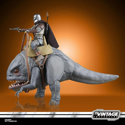 STAR WARS The Vintage Collection Blurrg & The Mandalorian, The Mandalorian 3.75 Inch Collectible Action Figure 2-Pack