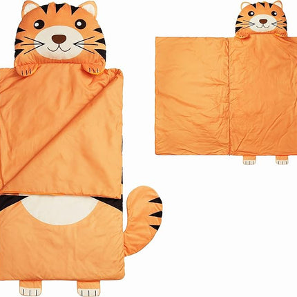 Kid's Nap Buddies Character Preschool Nap Mat, Toddler Sleeping Bag with Pillow for Daycare, Ages 3+