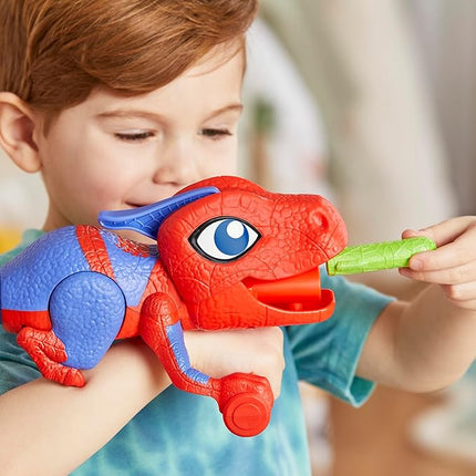 Spidey and his Amazing Friends Marvel Dino-Webs NERF Spidey-Rex Web Launcher, Role Play Toy, Preschool Super Hero Toys for Kids Ages 3 & Up