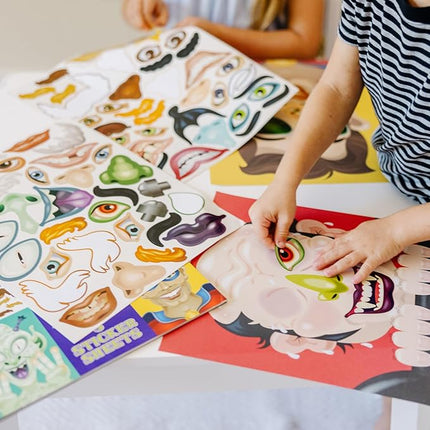 Melissa & Doug Make-a-Face Sticker Pad - Crazy Characters, 20 Faces, 5 Sticker Sheets