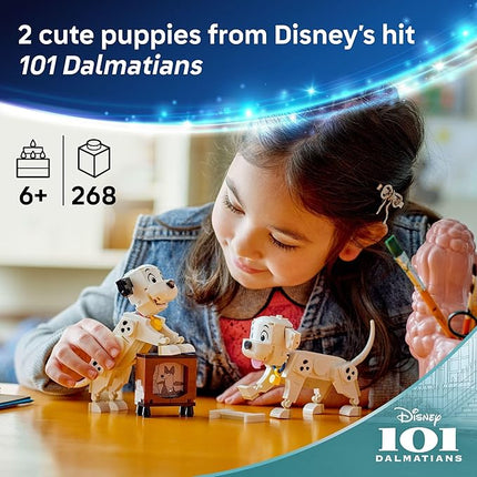 LEGO Disney Lucky & Penny 101 Dalmatians Puppies Building Toys - Pretend Play Set for Girls & Boys, Ages 6+ - Learning and Educational Toy - Gift for Christmas - 43271