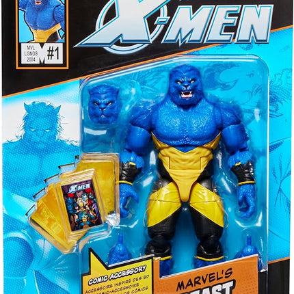 Marvel Legends Series Marvel's Beast, Astonishing X-Men Comics-Inspired Collectible 6-Inch Scale Action Figure with Character-Sized Comic Accessory