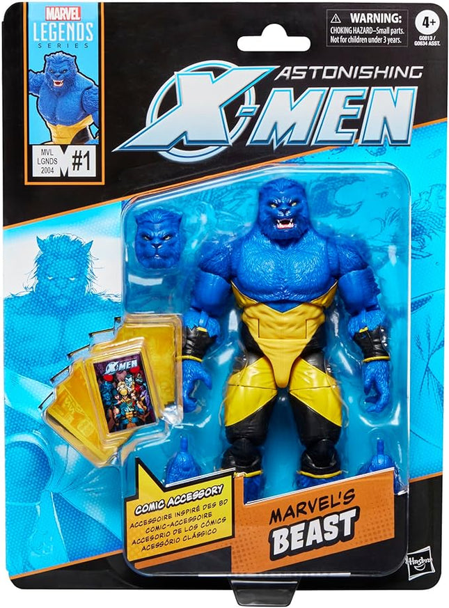 Marvel Legends Series Marvel's Beast, Astonishing X-Men Comics-Inspired Collectible 6-Inch Scale Action Figure with Character-Sized Comic Accessory