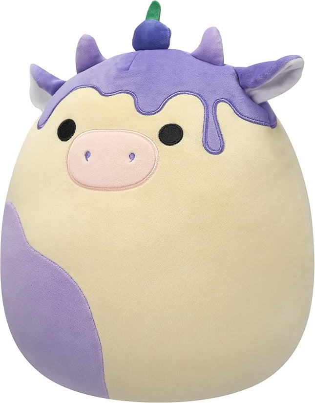 Squishmallows Original 12in Benito The Blueberry Cheesecake Cow – Official Jazwares Plush (Medium-Sized)