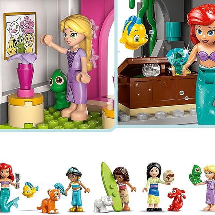 LEGO Disney Princess Castle & Royal Pets Kids Toy - Pretend Play Building Set for Girls and Boys, Ages 6+ - Includes Ariel, Rapunzel, Jasmine, Moana, and Mulan - Gift Idea for Birthdays - 43267