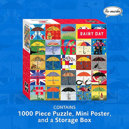 Re-marks Rainy Day Collage Puzzle, 1000-Piece Puzzle for All Ages