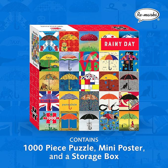 Re-marks Rainy Day Collage Puzzle, 1000-Piece Puzzle for All Ages