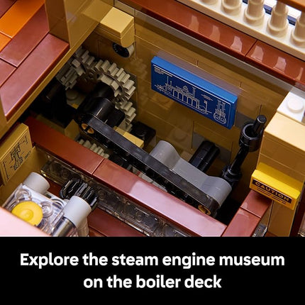 LEGO Ideas River Steamboat Building Set - Room Decor for Men & Women - Boat Model Building Kit for Adults, Ages 18+ - DIY Display for Bedroom or Office - Gift Idea for Birthdays - 21356