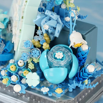 Flower Bouquet Guitar Building Blocks Set, 1125PCS Music Instruments Guitar Bricks Set, Gifts for Adults and Kids (bass)