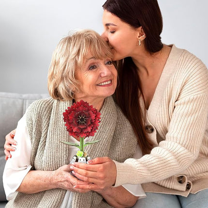 Jege 3D Flowers Wooden Puzzles for Adults,DIY Wooden 2 Flowers per Kit Building Set for Home Decor, Creative Craft Gift Toys Kits with 2 Perfume Bottles and Diffuser Sticks (Rose + China Rose)